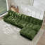 Canapé modulaire modulaire en forme de L de 138 po en forme de L avec repose-pieds 4 places, canapé en chenille profonde avec coussin en treillis confortable, chambre et appartement-329257664