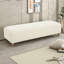 Banc rectangulaire rembourré avec coussin en mousse, structure en bois et siège polyvalent