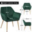 Colour 65Cm Wide Velvet Armchair-1168915979