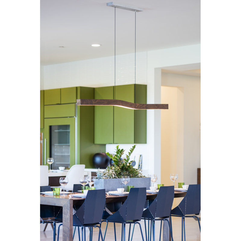 Camur 1 - Light LED Pendant, Walnut