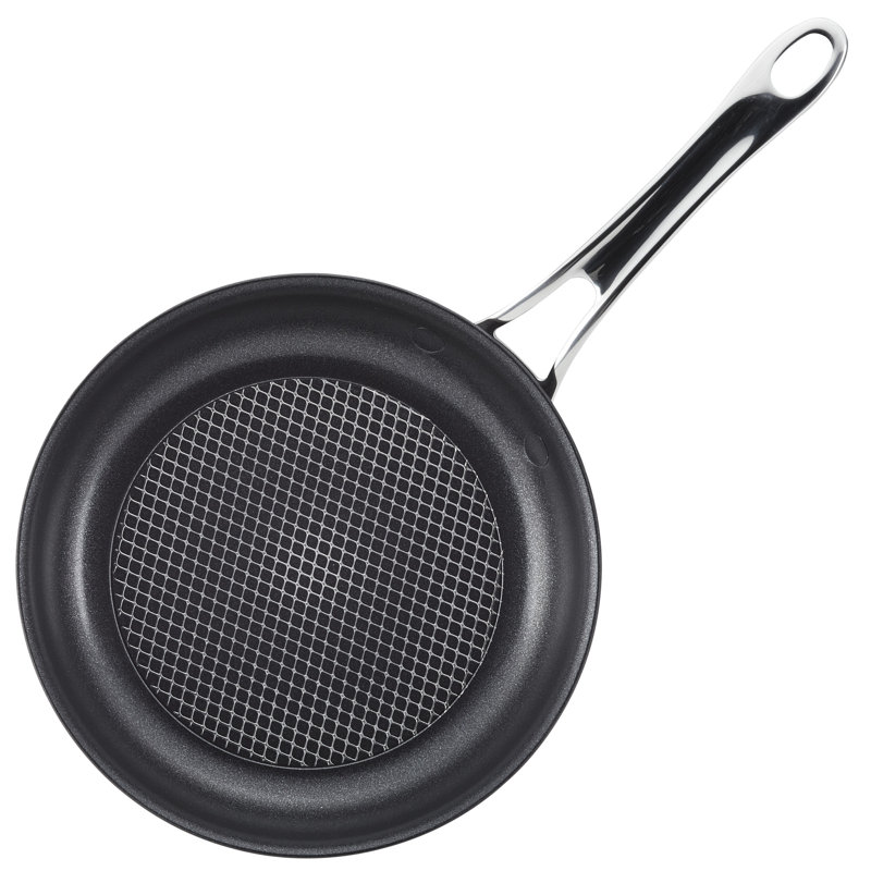 Anolon X Hybrid Nonstick Cookware Induction Pots and Pans Set, 7 Piece, Dark Gray