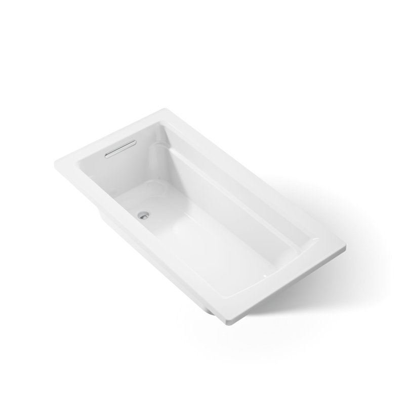 Baignoire encastrée avec drain réversible Archer, Blanc