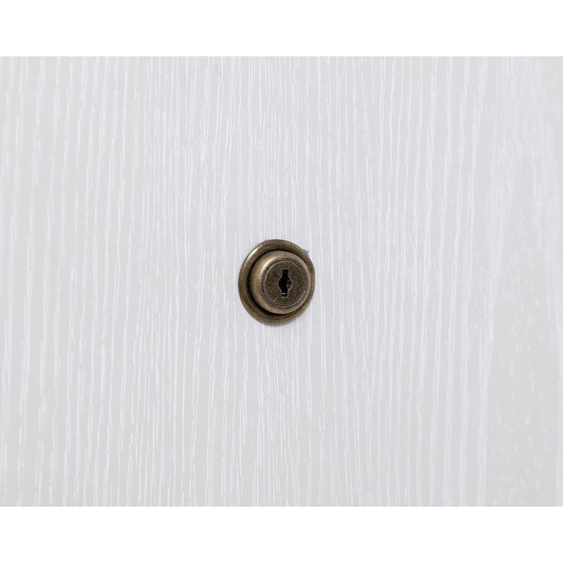 Classeur latéral moderne en bois, tiroir classeur de bureau, tiroir verrouillable, entièrement assemblé, blanc