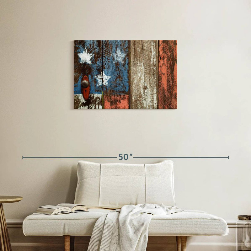 Borges Wooden American Flag Stars, 20" H x 30" W