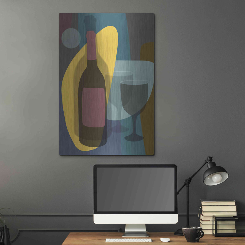 «Winston Porter« Five O'Clock »par Ayse, art mural en métal» par Ayse, H 36 po x l 24 po