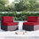 Chaise de terrasse sans accoudoirs avec coussins Convene