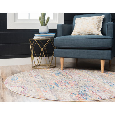 Tapis vert clair / beige de style sud-ouest Leanora