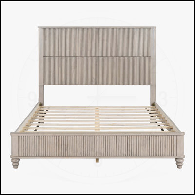 Sturdy Platform Bed Frame with Tall Headboard, No Box Spring Needed for Comfortable Sleep.