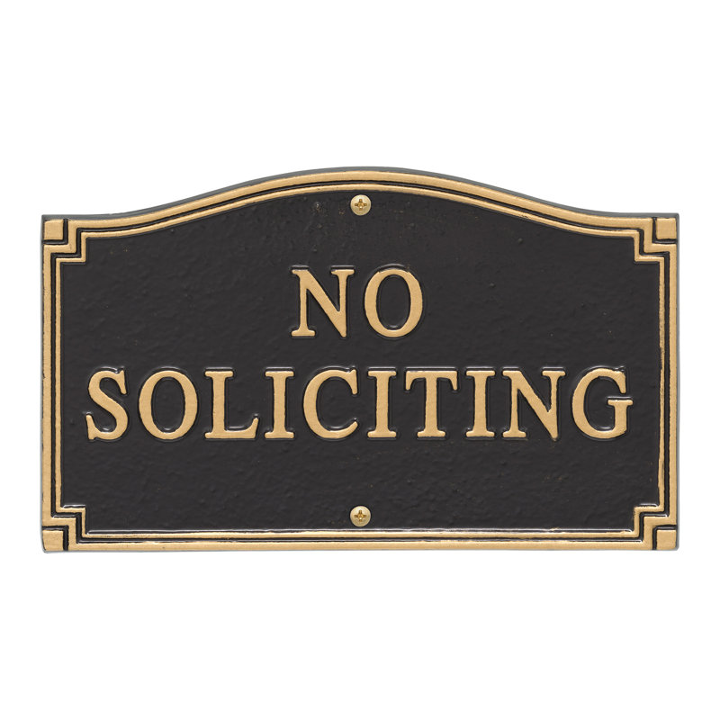 No Soliciting Garden Sign