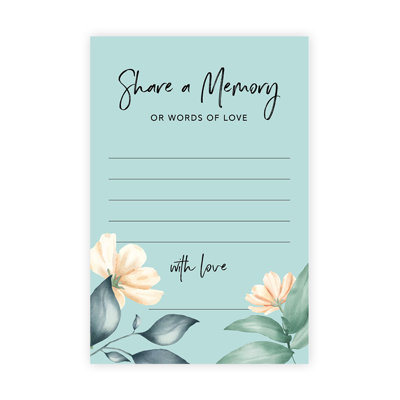 Watercolor Flowers Share a Memory Cards