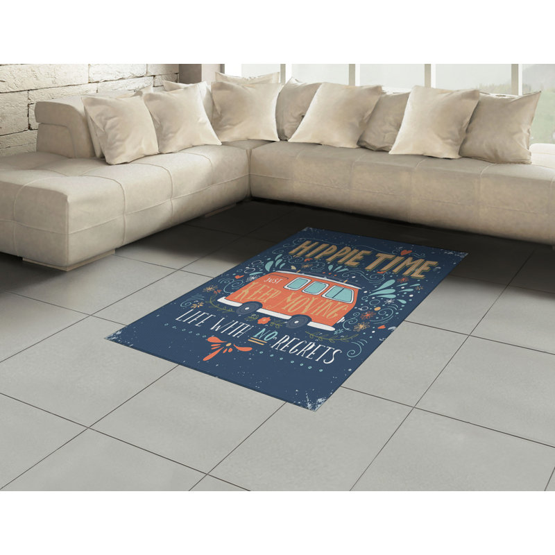 Tapis décoratif Hippie, Rectangle 4 pi x 5 pi 8 po