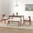 47 Inch Dining Table, Solid Wood Kitchen Table, Easy Assembly, Espresso