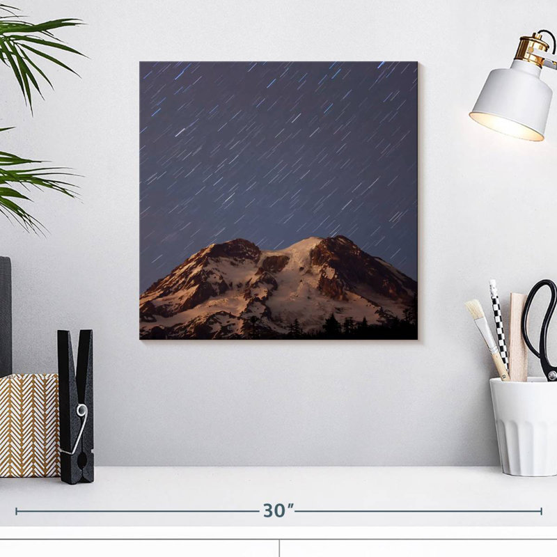 Traînées d'étoiles Alvord Mount Rainier, H 16 po x l 16 po