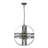Gray Galvanized Metal 4-Light Chandelier