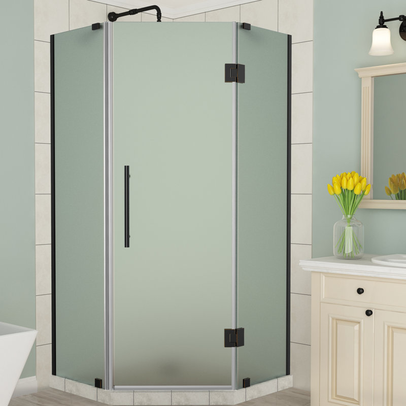 Merrick 40" x 72" Neo Angle Hinged Shower Enclosure, Oil Rubbed Bronze