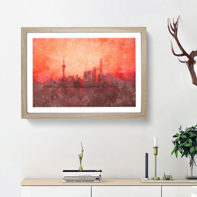 The Shanghai China Skyline - Picture Frame Painting Print