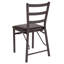 Chaise en métal brun Aaydn