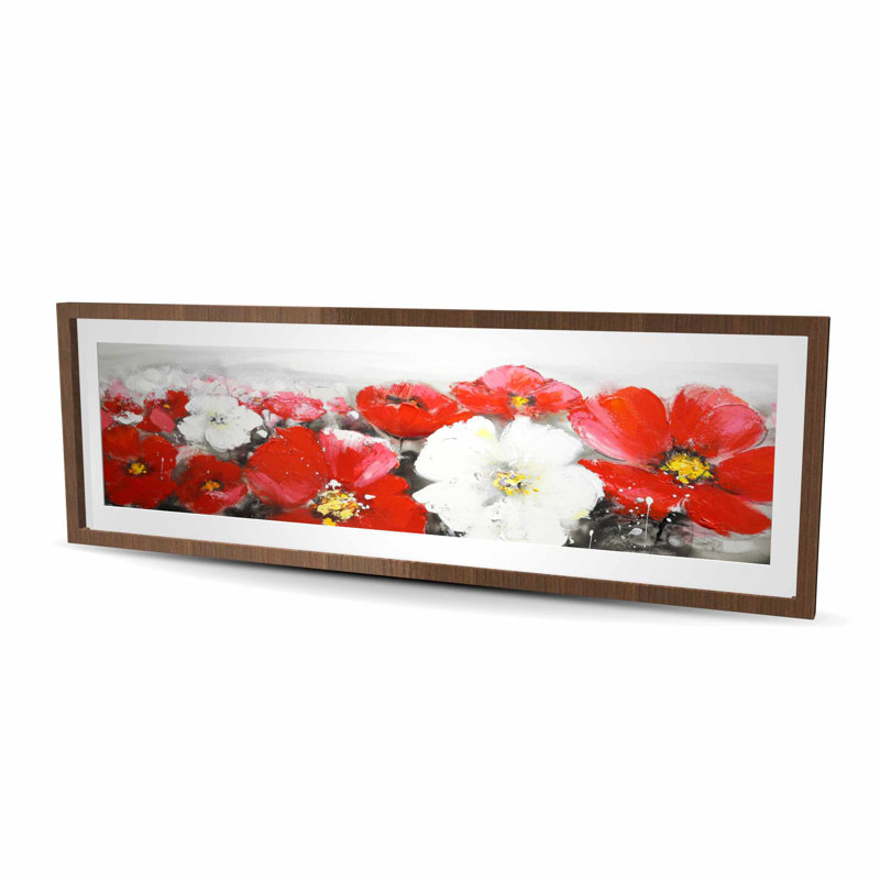 Motif de fleurs rouges et blanches - Décoration intérieure contemporaine