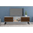 Doyers 62.2" Mid-Century Modern 5-Shelf TV Stand for TVs up to 60" in White and Walnut Brown-2106869168-2122886523