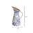 10.5in. Floral Tuscan Ceramic Blue Scroll Pitcher Vase