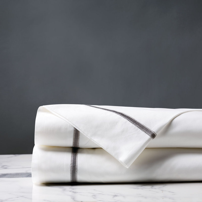 Willow Egyptian Cotton Percale Flat Sheet, King Flat Sheet