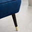 Fauteuil d'appoint contemporain en velours, bleu-1240840132