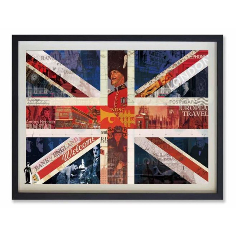 Drapeau du Royaume-Uni, collage d'art