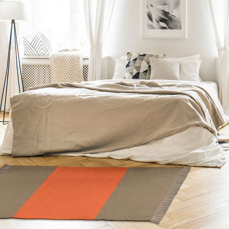 Tapis doré/orange rayé San Francisco, Oui