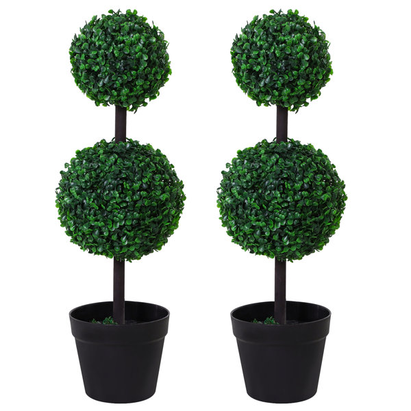 Ophelia & Co. Springfield 67cm Faux Boxwood Topiary in Pot & Reviews ...