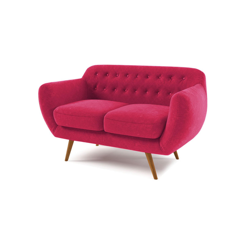 Millicent 2 Seater Loveseat, Pink