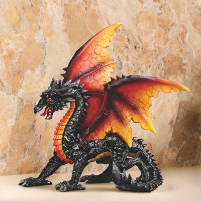 Figurine dragon 8,5 "avec aile de feu