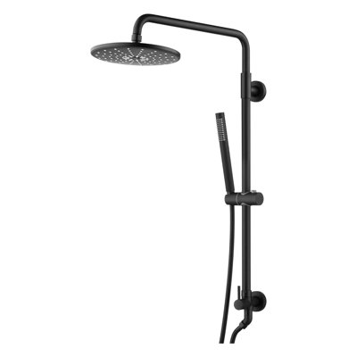Black Hand Shower System, 9" Rain Shower Head, 2.5 GPM
