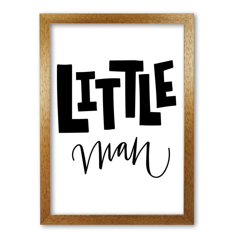 Little Man - Print, 60 cm H x 42 cm W x 5 cm D, Honey Oak Frame