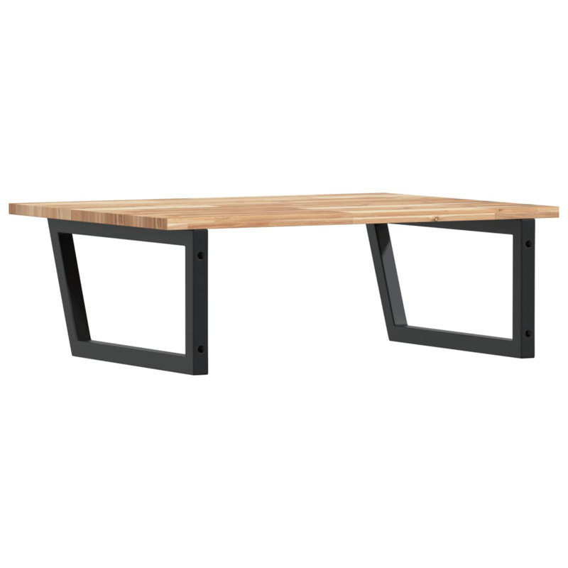 Brenly 100cm Solid Wood Bathroom Vanity Top, Acacia/Black