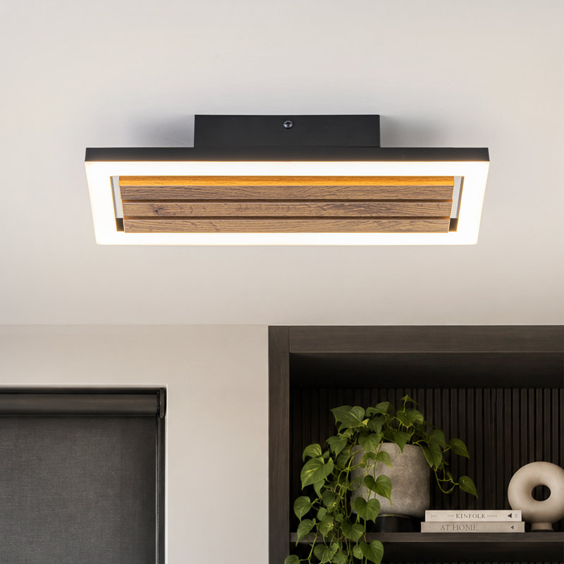 Rectangle Dimmable LED Semi Flush Mount