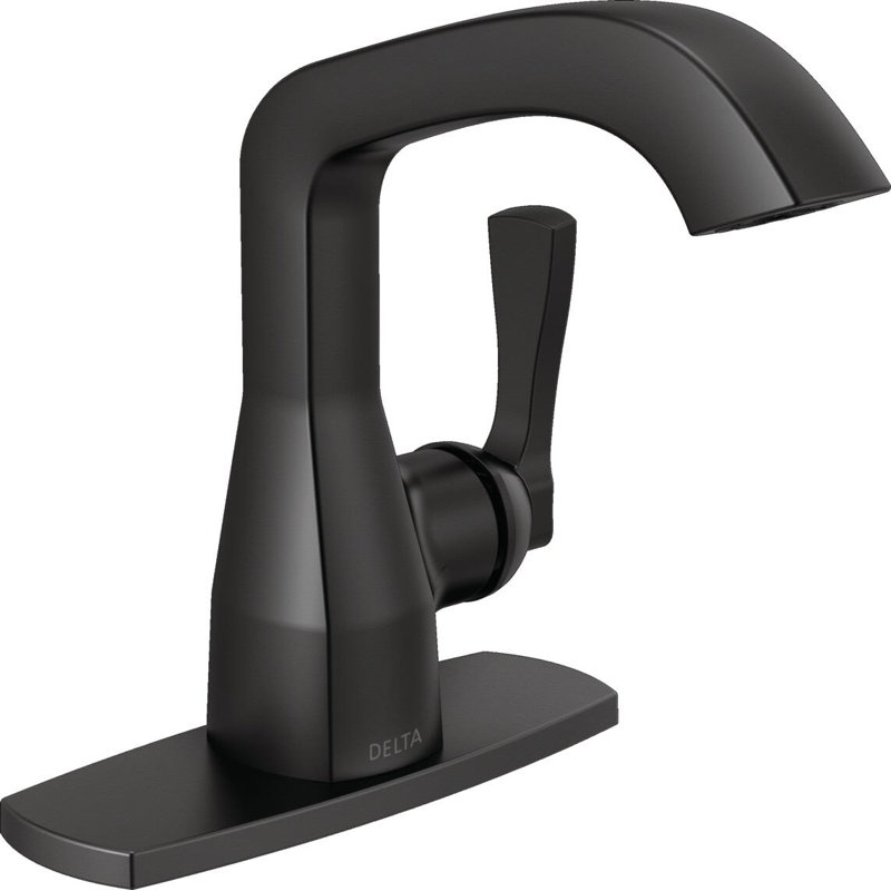 Single Handle Bathroom Faucet, Matte Black