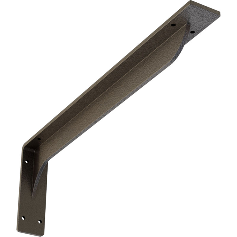 Support en acier Embrey, H 6,5 po x l 2 po x P 20 po, Bronze foncé martelé