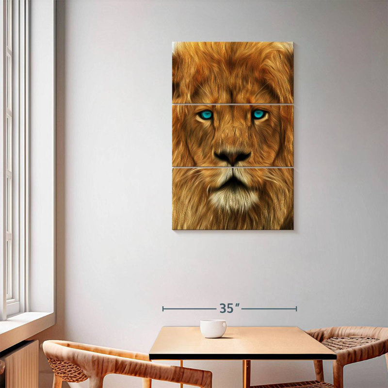 Brampt Lion Gaze, 57" H x 36" W