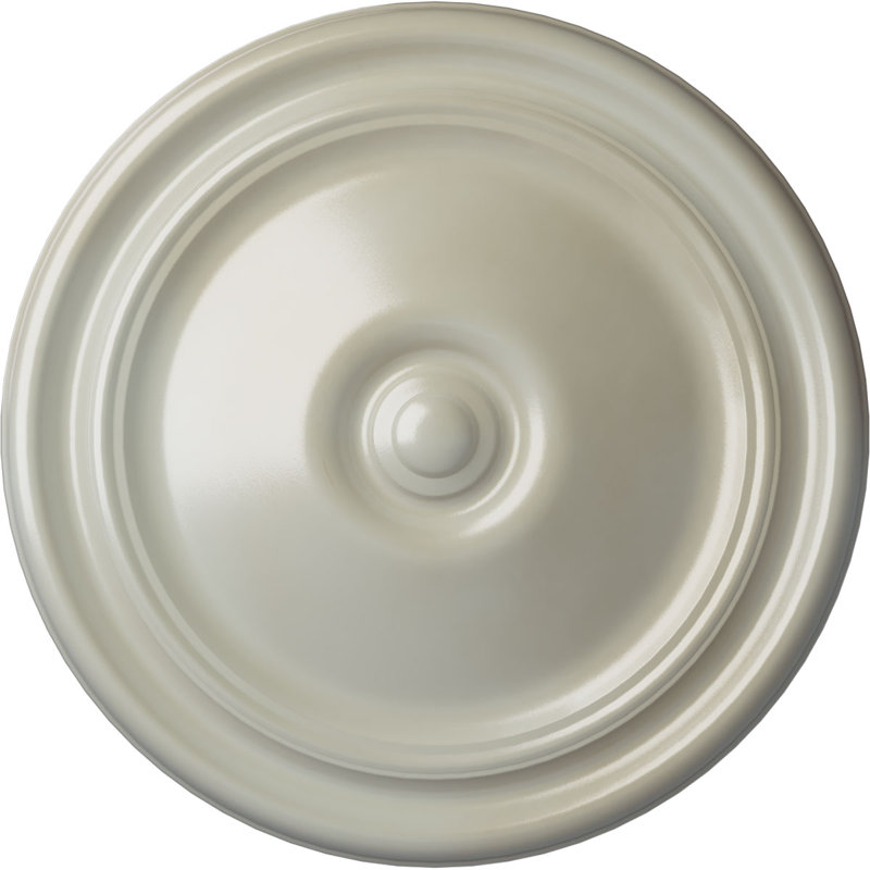Médaillon de plafond traditionnel Endurathane, DE 12 po x P 1 po (convient aux auvents jusqu'à 2 3/4 po), fini de rêve minuit peint à la main