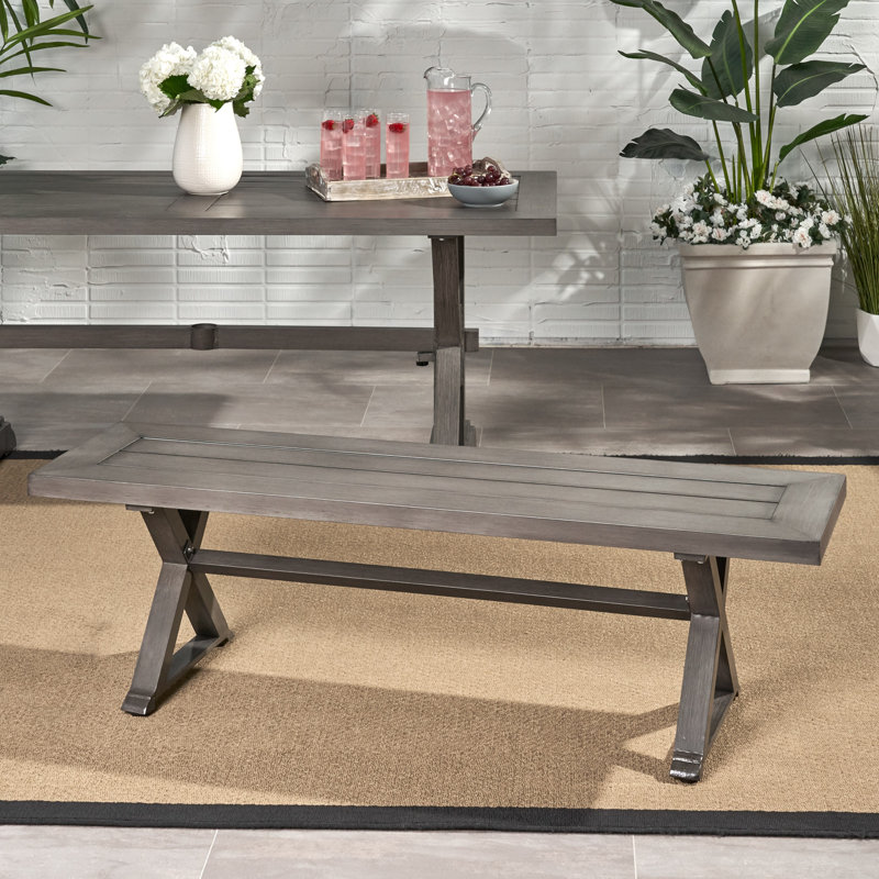 Banc de salle à manger d'extérieur, Gris foncé