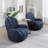 Petal Tufted Swivel Bucket Chair(Set Of 2)-2091933643