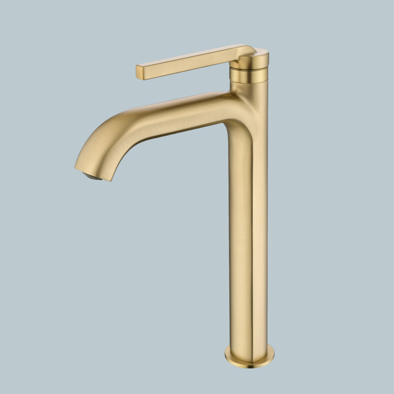 Vessel Single-handle Bathroom Faucet, Brushed Gold