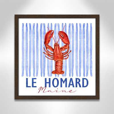 Le Homard - Square Version Print by Kimberly Allen