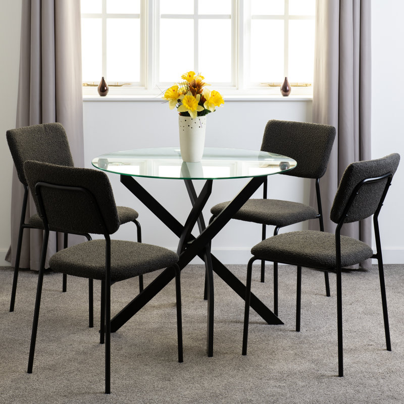 Yelena 4 - Person Dining Set, Grey