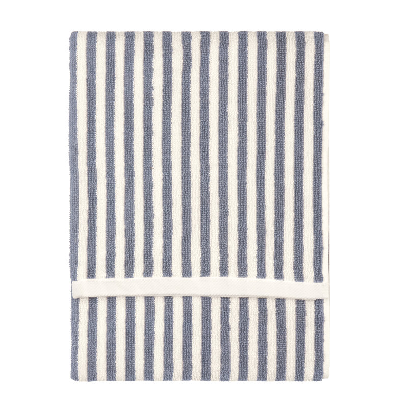 Hebden Hand Towel, Blue/Cream