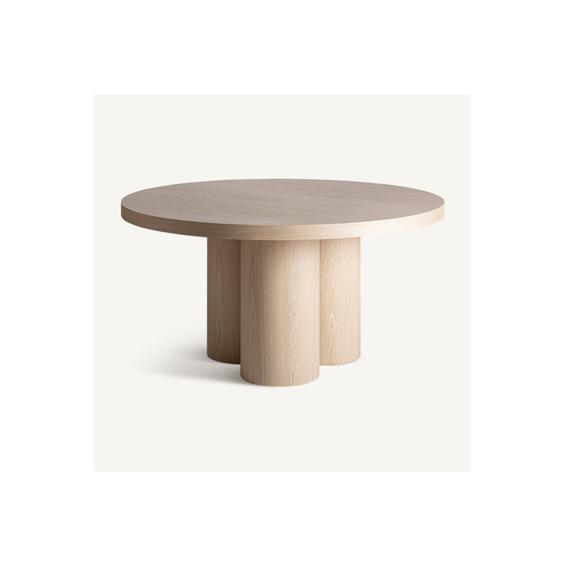 Prayssac Oak Round Solid Wood Dining Table
