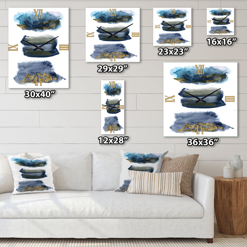 Horloge murale Aquatic Abstracts Clouds, Grand