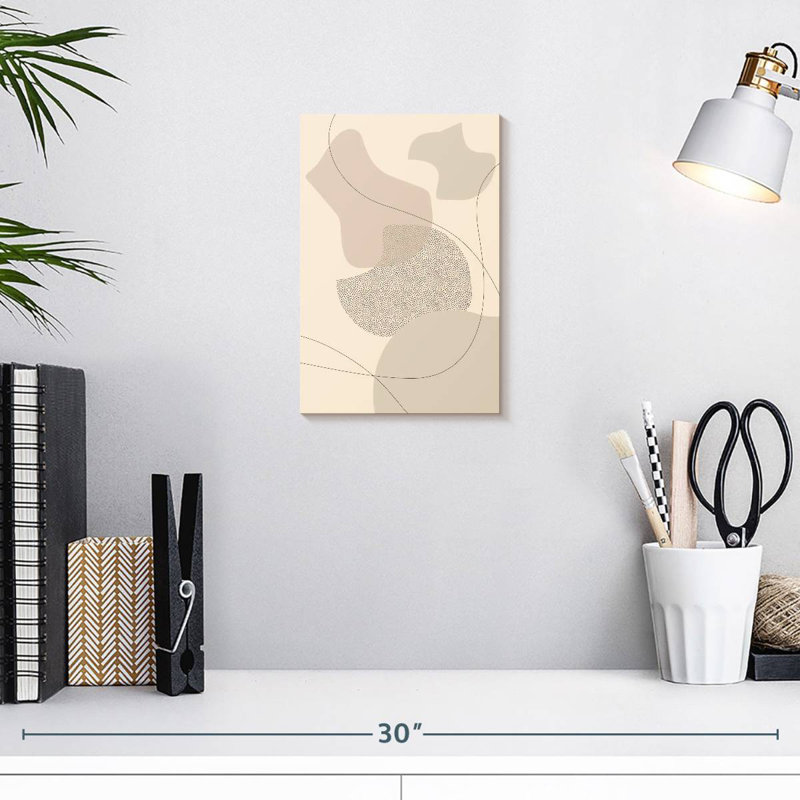 Avery Mid-Century brun abstrait II, H 12 po x l 8 po