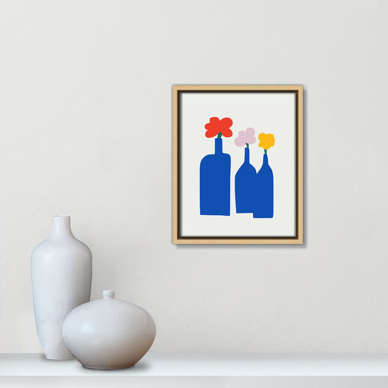 «Bold Blooms Trio Print» par Dean, Framed Canvas, Flotteur naturel, L 9,5 po x H 11,5 po