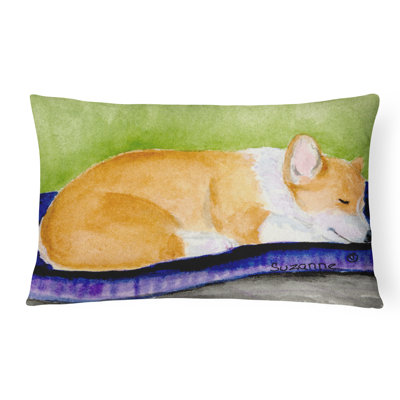 Coussin décoratif intérieur/extérieur corgi